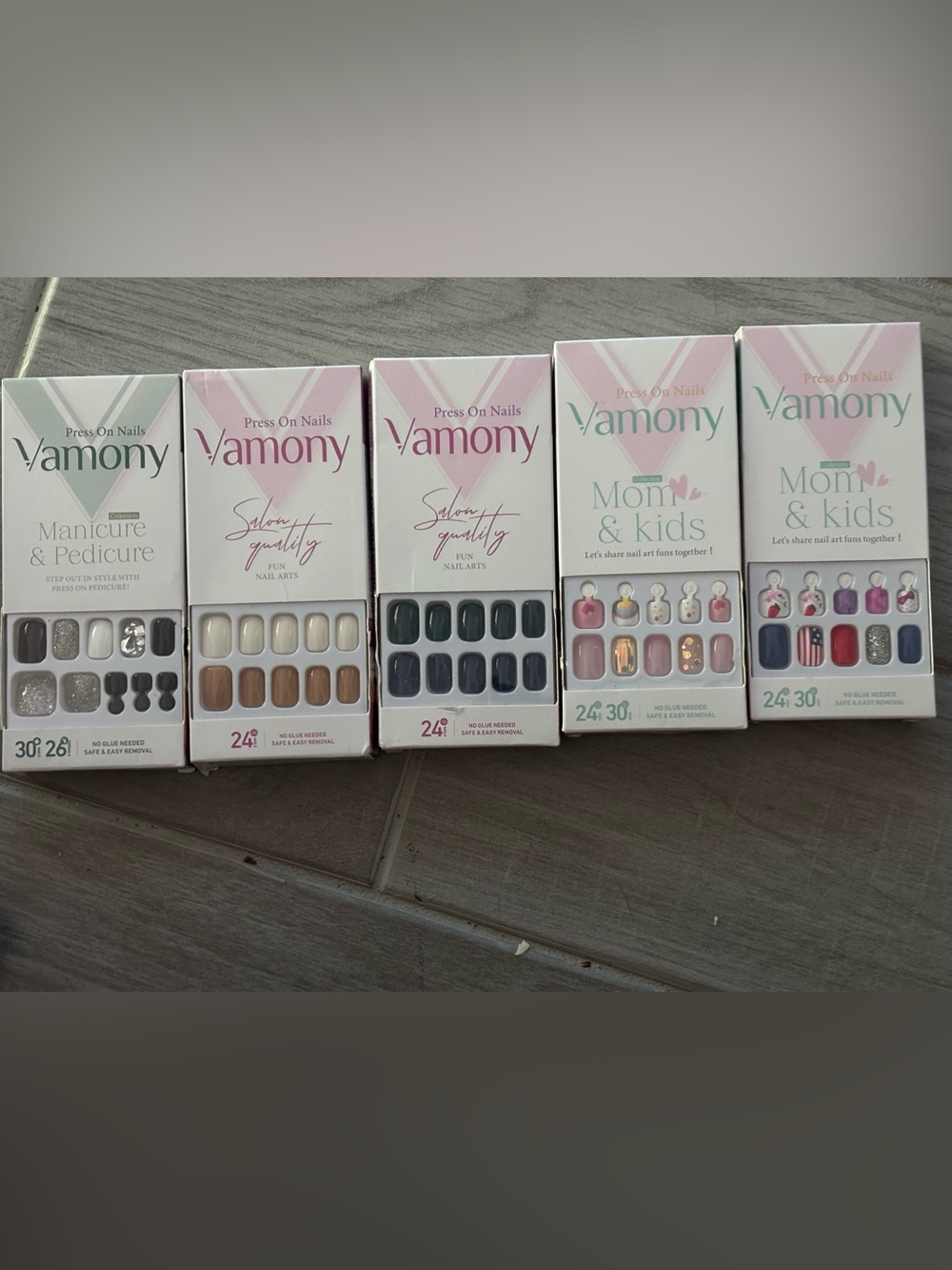 Vamony Press-On Nails - For Mom & Kids Bundle